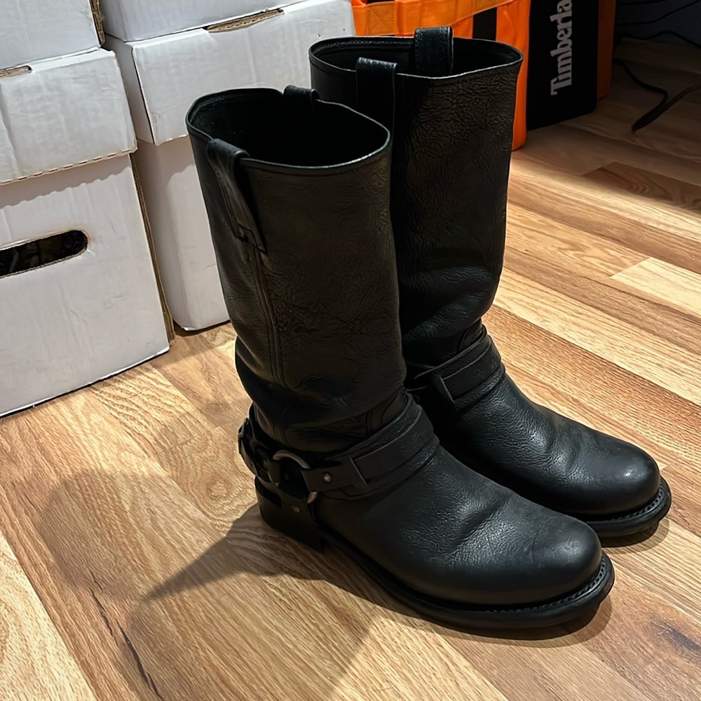 Frye company mid-calf moto boot, size 7.5
